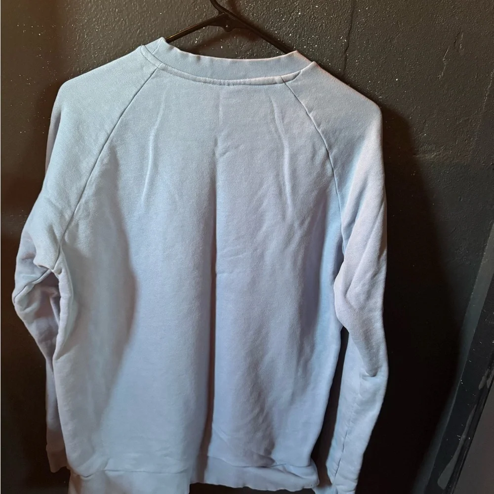 Adidas Light Blue Crewneck Sweater with Trefoil Logo